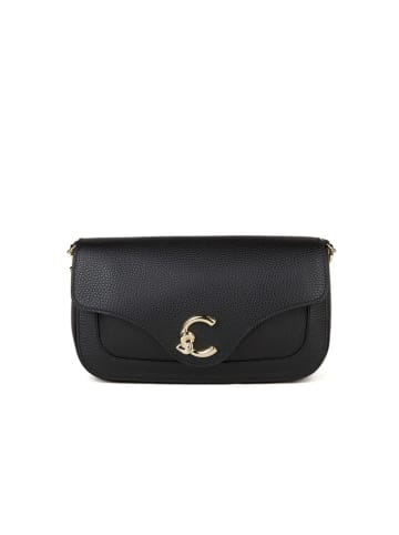 COCCINELLE Leder-Umhängetasche in Schwarz - (L)26 x (B)14,5 x (H)7 cm