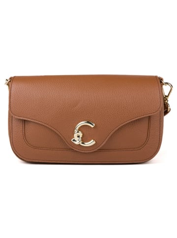 COCCINELLE Leder-Umhängetasche in Hellbraun - (L)26 x (B)14,5 x (H)7 cm