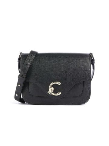 COCCINELLE Leder-Umhängetasche in Schwarz - (L)21 x (B)17 x (H)6 cm