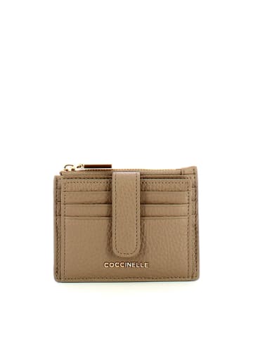 COCCINELLE Leder-Geldbörse in Beige - (B)11 x (H)8 x (T)2 cm