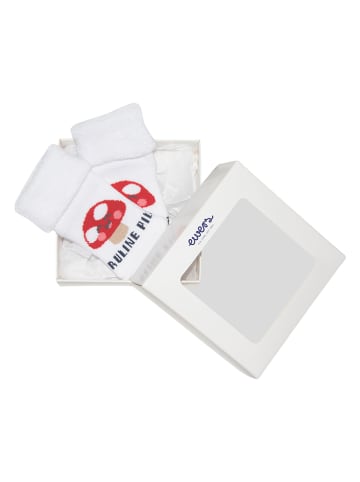 ewers Babysocken "P. Pilz Geschenkbox" in Weiß/ Bunt