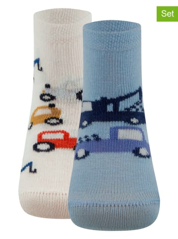 ewers 2-delige set: sokken wit/blauw