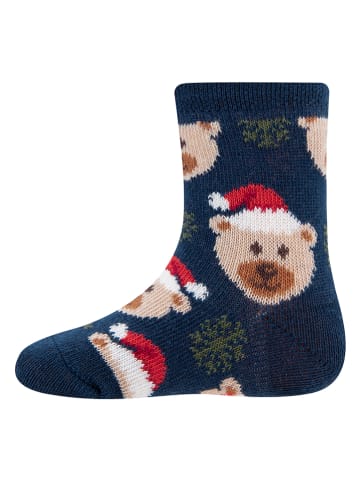 ewers Socken "Xmas Bär" in Dunkelblau