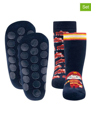 ewers 2-delige set: antislipsokken donkerblauw