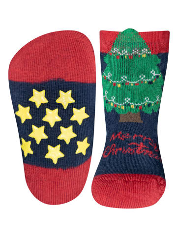 ewers ABS-Socken in Dunkelblau/ Rot