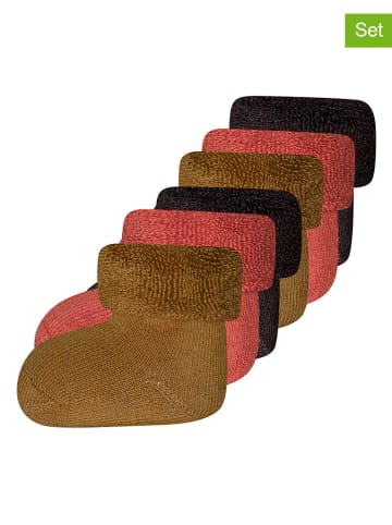 ewers 3er-Set: Babysocken in Ocker/ Rot/ Schwarz