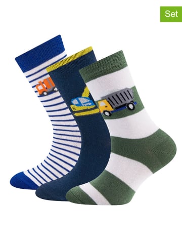 ewers 3-delige set: sokken donkerblauw/groen