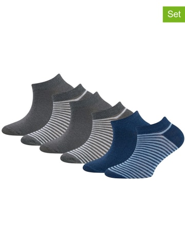 ewers 6-delige set: sokken grijs/donkerblauw