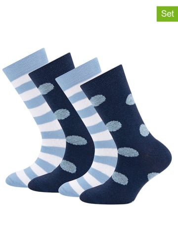 ewers 6-delige set: sokken donkerblauw/lichtblauw