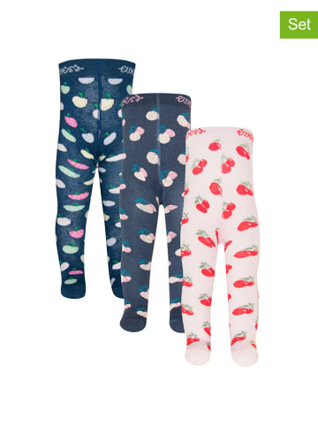 ewers 3-delige set: maillots donkerblauw/lichtroze