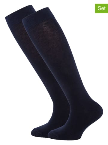 ewers 2-delige set: kniekousen donkerblauw