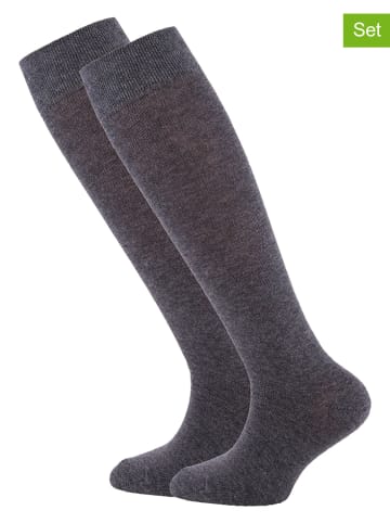 ewers 2er-Set: Kniestrümpfe in Grau