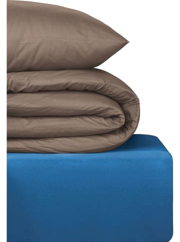 UNCOVER BY SCHIESSER Jersey hoeslaken "New Jersey" blauw