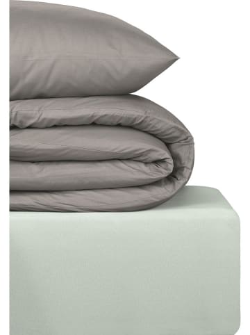 UNCOVER BY SCHIESSER Jersey hoeslaken "New Jersey" zilverkleurig