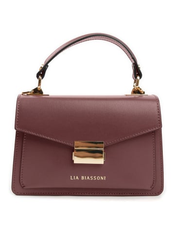Lia Biassoni Leder-Henkeltasche in Bordeaux - (B)20 x (H)14 x (T)7 cm