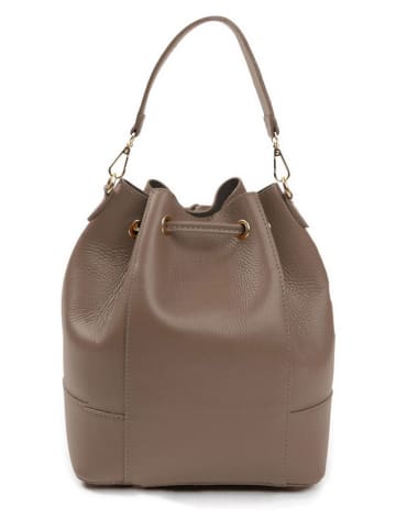 Lia Biassoni Leren handtas "Ancinale" taupe - (B)25 x (H)27 x (D)17 cm