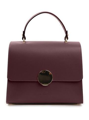 Lia Biassoni Leder-Henkeltasche "Ensa" in Bordeaux - (B)26 x (H)22 x (T)12 cm