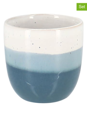 Ogo Living 6-delige set: espressobekers "Riga" blauw - 110 ml