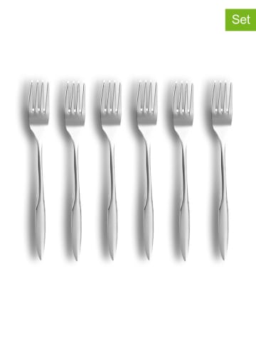 Ogo Living 6-delige set: roestvrijstalen dinervorken "Athena" - (L)21 cm