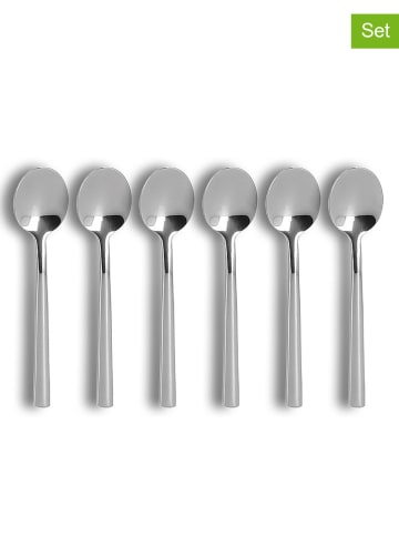 Ogo Living 6-delige set: roestvrijstalen koffielepels "Nature" - (L)14 cm