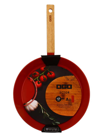 Ogo Living Patelnia "Ector" w kolorze czerwonym - Ø 28 cm