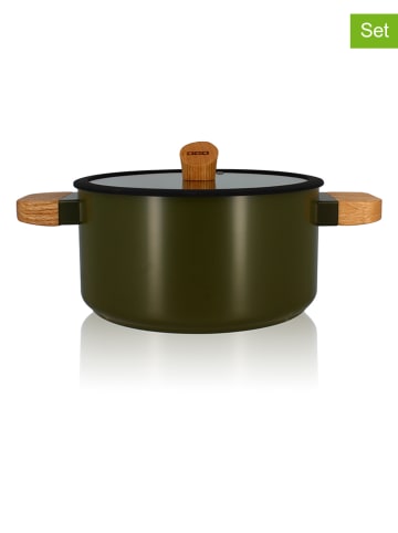 Ogo Living 2-częściowy zestaw "Ector" w kolorze khaki - Ø 24 cm