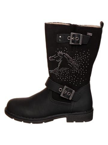 Leder-Stiefel in Schwarz