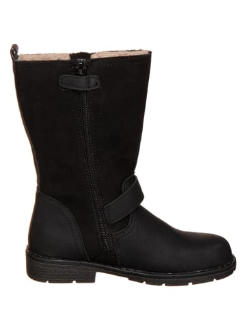 Leder-Stiefel in Schwarz