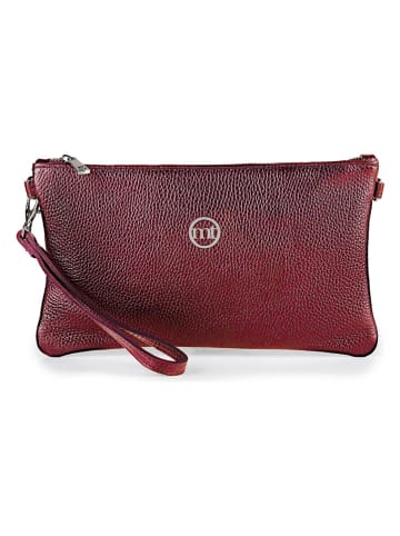 Mia Tomazzi Leder-Clutch ''Caradosso'' in Bordeaux - (B)27 x (H)11 x (T)5 cm