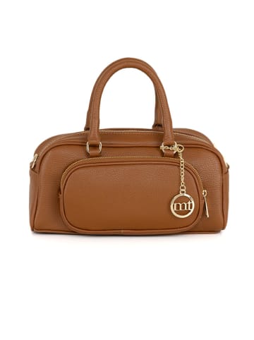 Mia Tomazzi Leder-Henkeltasche "Barellai" in Hellbraun - (B)29 x (H)13 x (T)9 cm