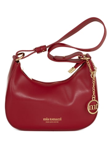 Mia Tomazzi Leren schoudertas "Farnese" rood - (B)24 x (H)14 x (D)9 cm