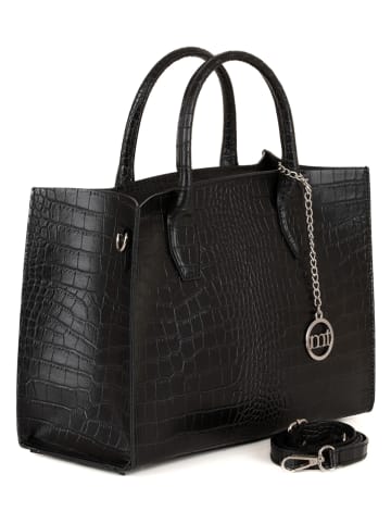 Mia Tomazzi Leren shopper "Lepontina" zwart - (B)33 x (H)26 x (D)15 cm