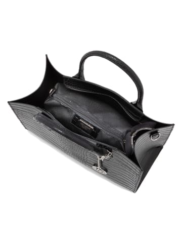 Mia Tomazzi Leren shopper "Lepontina" zwart - (B)33 x (H)26 x (D)15 cm