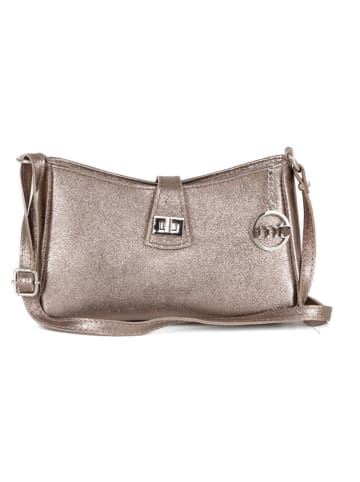 Mia Tomazzi Leder-Umhängetasche "Marengo" in Gold - (B)23 x (H)13 x (T)7 cm
