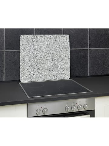 Wenko Fornuisafdekplaat "Granit" lichtgrijs - (L)56 x (B)50 cm
