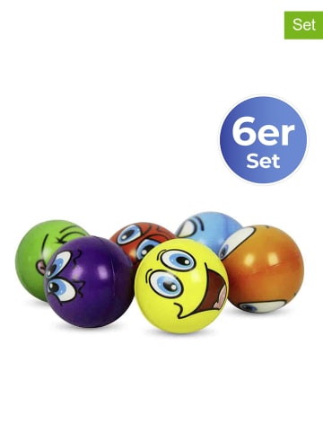 Maximex 6er-Set: Anti-Stress-Bälle in Bunt - Ø 6 cm