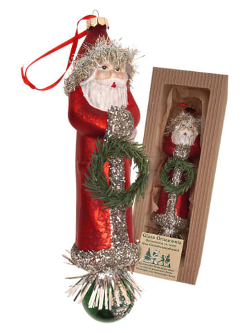 Krebs Glas Lauscha Kerstboomornament "Santa" rood - (L)25 cm