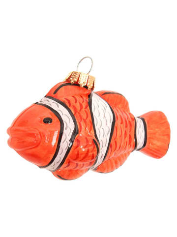 Krebs Glas Lauscha Kerstboomornament "Clownfish" oranje - (L)8 cm