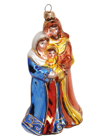 Krebs Glas Lauscha Kerstboomornament "Heilige Familie" meerkleurig - (L)15 cm