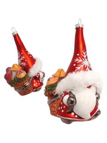Krebs Glas Lauscha Ozdoba choinkowa w kolorze czerwonym - dł. 13 cm