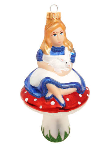 Krebs Glas Lauscha Ozdoba choinkowa ze wzorem - dł. 15 cm