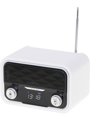Adler Bluetooth-Radio in Weiß - (B)16,3 x (H)10,3 x (T)11,2 cm