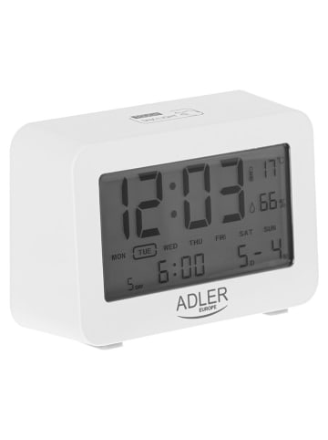 Adler Budzik cyfrowy w kolorze białym