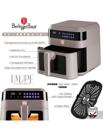 Berlinger Haus Heteluchtfriteuse lichtbruin - 6,3 l