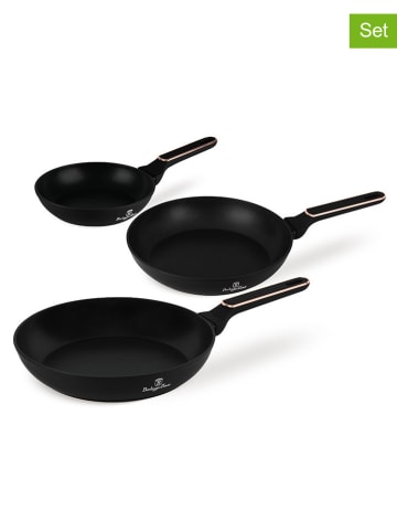 Berlinger Haus 3er-Set: Bratpfannen "Black Rose Collection" in Schwarz