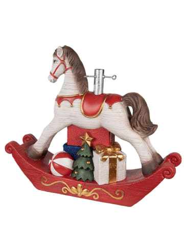 Clayre & Eef Weihnachtsbaumständer in Rot/ Weiß - (B)73 x (H)61 x (T)21 cm