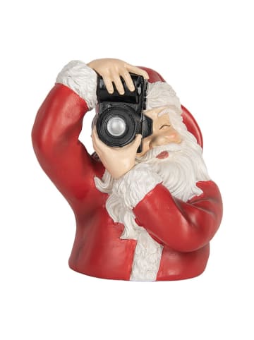 Clayre & Eef Figurka dekoracyjna w kolorze czerwono-białym - wys. 22 cm