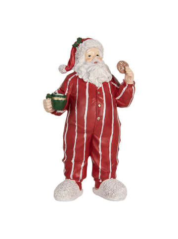 Clayre & Eef Dekofigur "Weihnachtsmann" in Rot - (H)31 cm