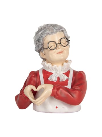 Clayre & Eef Dekofigur "Weihnachtsfrau" in Rot - (H)23 cm