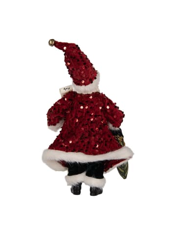 Clayre & Eef Decofiguur "Kerstman" rood/groen - (H)28 cm